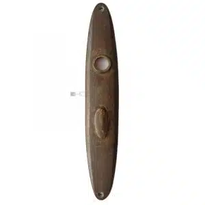 Langschild alt oval Messingguss alt Patina 16.4mm 70