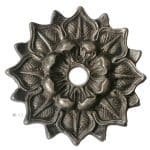 Zierrosette antik Eisen Unterlegscheibe Rosette Blüte alt 89mm