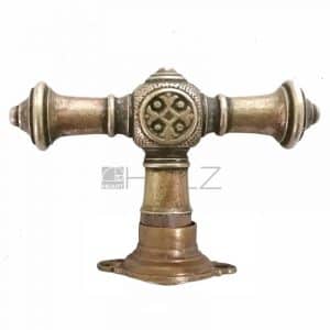 Fensterolive antik Dresdner Blume Fenstergriff alt 87/63/36