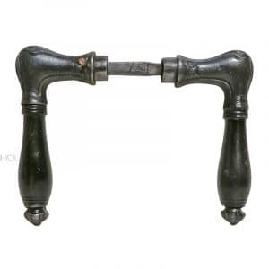 Türdrücker Jugendstil Eisen Horn Türgriffe alt 17.6mm 9er Vk
