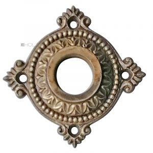 Drückerrosette antik Blattkranz Messing alt Rosette Türdrücker 21.4mm