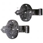 Kleine Tür Schippenbänder Türbänder geschmiedet alt antik 12cm 11er Dorn