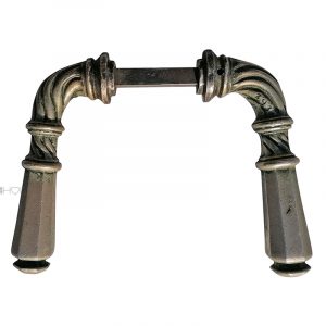 Türdrücker antik gewunden alt Messing Türklinken 17mm 8er Vk