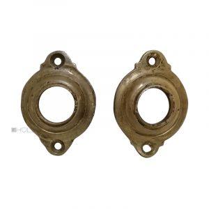 Drückerrosetten antik Türklinke alt Messing Jugendstil 15.7mm