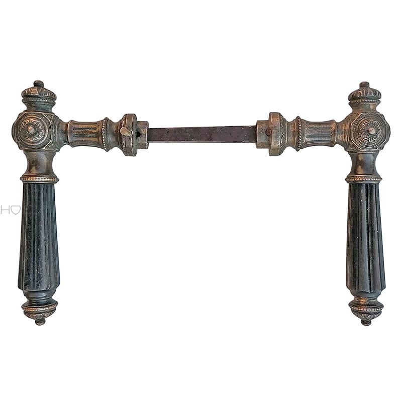 Prächtige Türdrücker antik Würfel Perle Kunsthorn 16.2mm 9er Vk