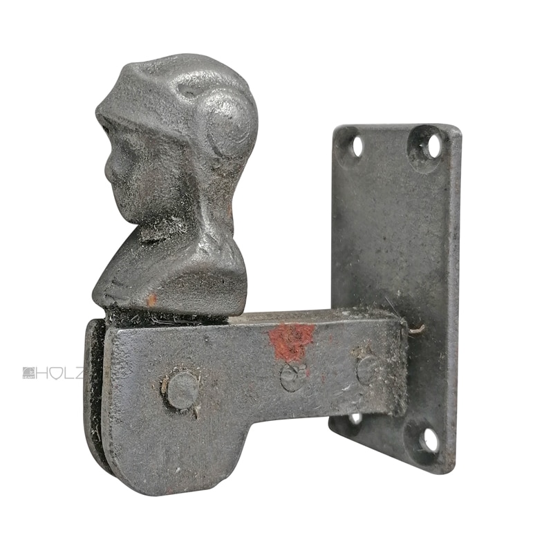 Ladenhalter antik Kämpfer Ritter Helm alt Anschraubhalter Fensterladen