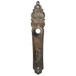 Großes Langschild Jugendstil floral Seerose alt 19.2mm 92