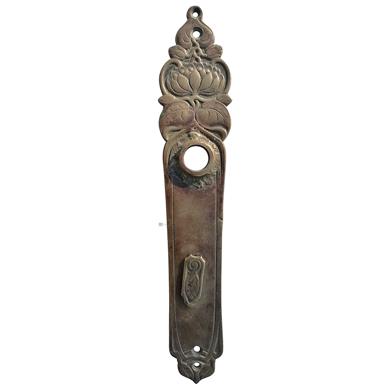 Großes Langschild Jugendstil floral Seerose alt 19.2mm 92