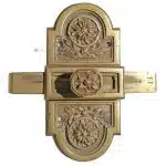 Türriegel Schieberiegel antik alt klassizistisch Bronze 11cm