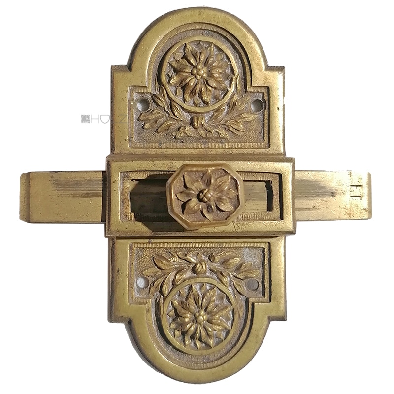 Türriegel Schieberiegel antik alt klassizistisch Bronze 11cm