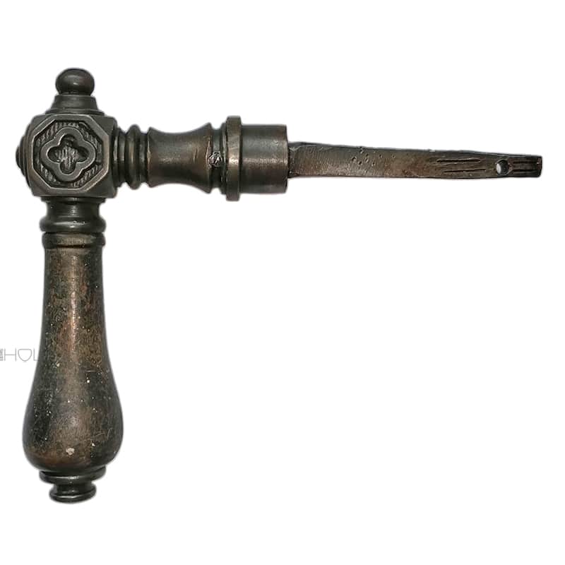 Türdrücker antik neo gotik Vierpass alt 20.3mm 9er Vk