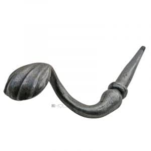 Türdrücker Kastenschloss Biedermeier geschmiedet Bechergriff alt 5.5er Vk