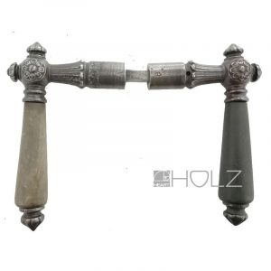 Türdrücker antik Kugel Eisen Blüte Türklinken alt 19.4mm 8er Vk