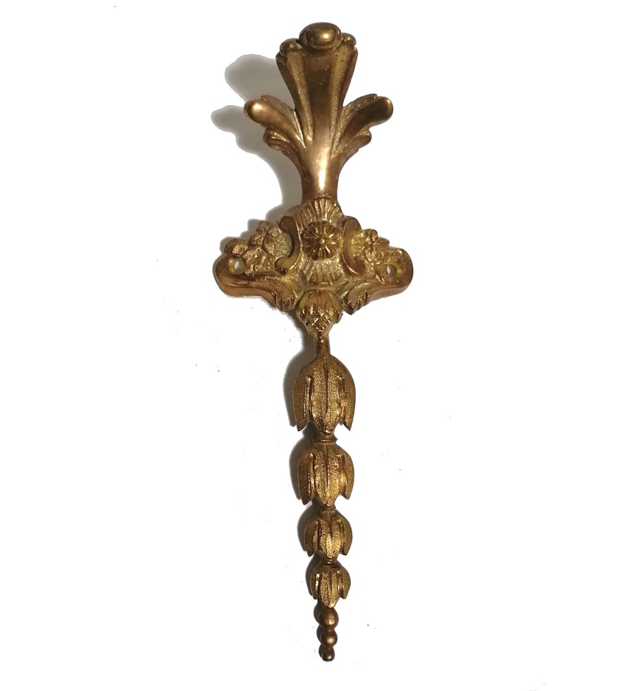 Möbelbeschlag antik Bronze feuervergoldet 21 cm
