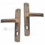 Jugendstil Drückergarnitur antik Türdrücker 72 mm