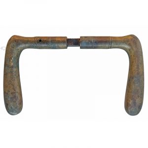 Türdrücker alt 1920er rund Türklinken Messing 16mm 9er Vk