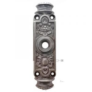 Basküle antik Fenstergetriebe Eisen Kasten alt Rose Einreiber links