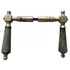 Türdrücker antik Würfel Messing alt Gelbguss 15.8mm 8er Vk