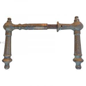 Große Türdrücker Kastenschloss antik Kugel polygon alt 16.3mm 10.5er Vk