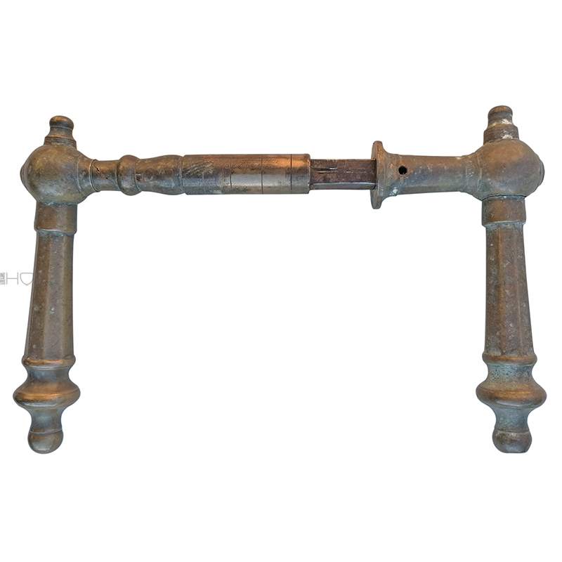 Große Türdrücker Kastenschloss antik Kugel polygon alt 16.3mm 10.5er Vk