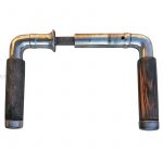 Türdrücker Kastenschloss alt Bauhaus Stahl Ebenholz 8er Vk