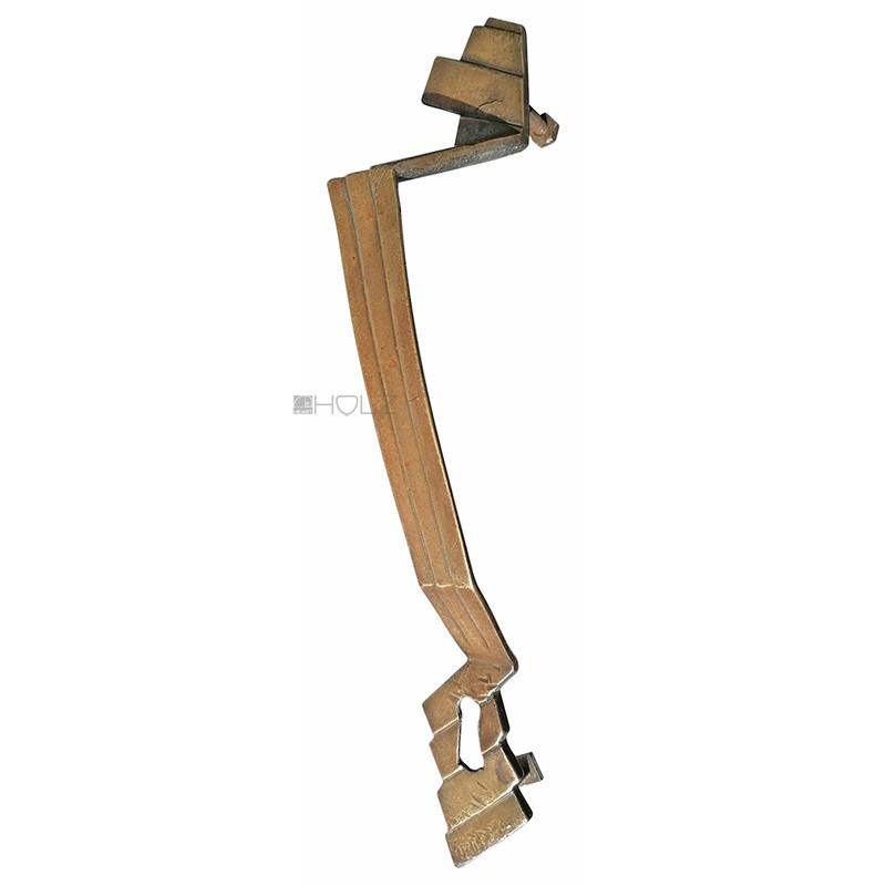 Stoßgriff alt Messing Art Deco Avantgarde Türgriff 29cm