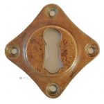 Schlüsselschild Jugendstil Avantgarde Tür Schlüsselrosette alt 52mm