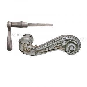 Türdrücker antik Barock Eisen alt Fisch Tür 20mm 10er Vk