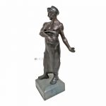 Bronzefigur Schmied Bronze Arbeiter alt 31cm