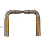 Türdrücker Bauhaus Messing vernickelt alt 1920er 16.2mm 8er Vk