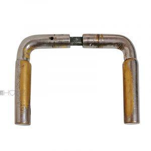 Türdrücker Bauhaus Messing vernickelt alt 1920er 16.2mm 8er Vk