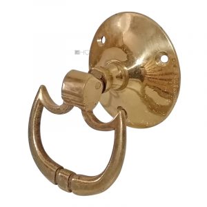 Möbelgriff Messing Hängegriff Schubladengriff alt 58/39/57
