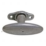 Fensterolive 1920er alt oval Fenstergriff Stahl 83/50/43