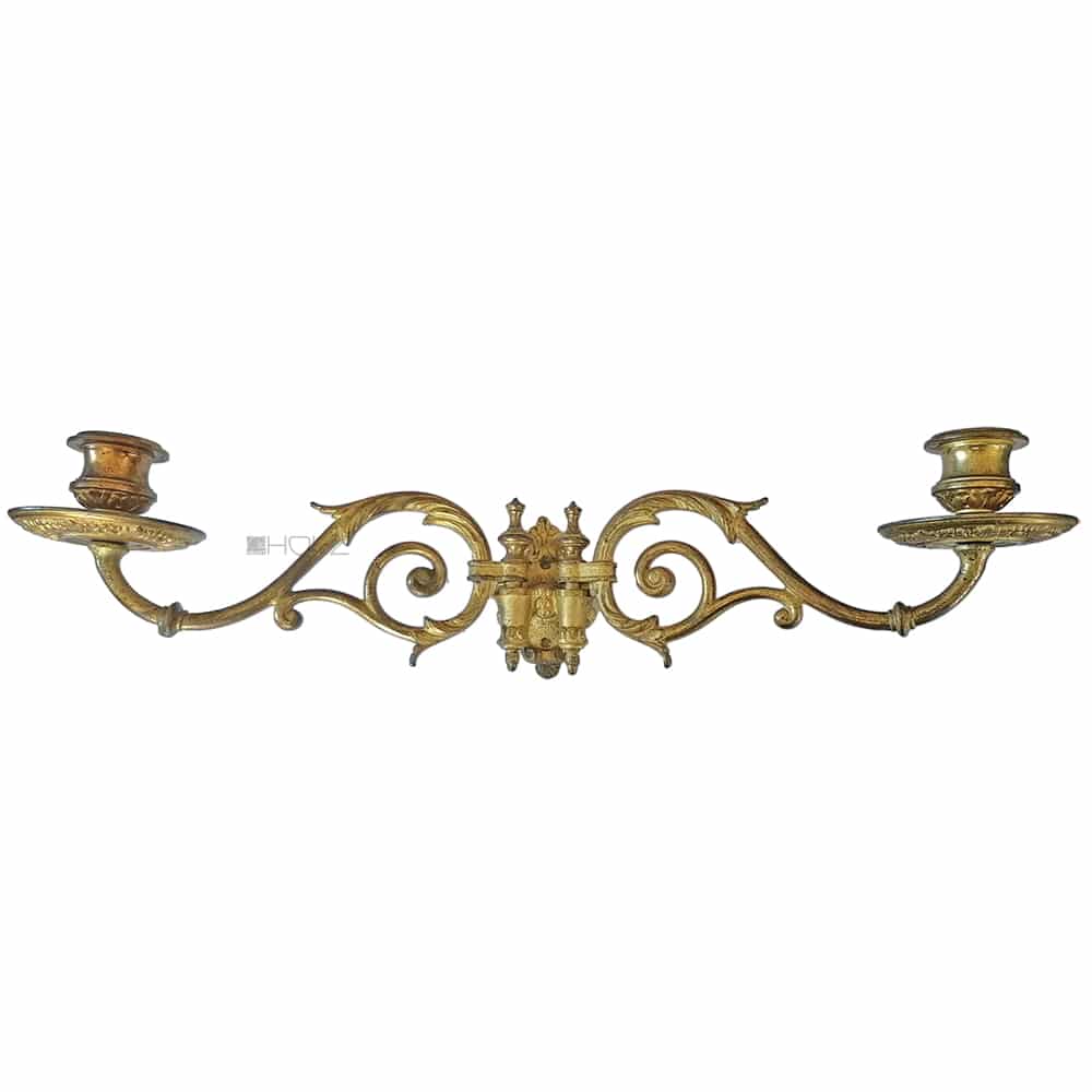 Bronze Klavier Kerzenhalter antik feuervergoldet alt Kerzenleuchter 42.5cm