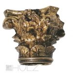 Kapitell Bronze Beschlag antik feuervergoldet korinthisch Möbel alt 44 mm