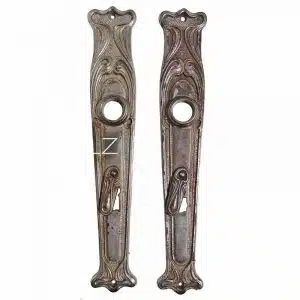 Langschilder antik alt Jugendstil Gusseisen Türblenden 18.7 mm 72
