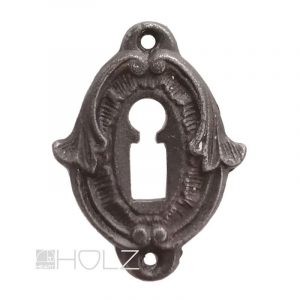 Schlüsselschild antik alt Blüten Baldachin Gusseisen Schlüsselrosette
