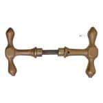 Türknauf Garnitur Biedermeier Drehgriff alt Würfel antik 8er Vk