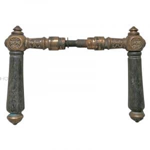 Türdrücker antik Dresdner Blume floral Gewinde Türklinken alt