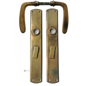 Drückergarnitur Jugendstil halbrund alt Türdrücker polygon 68mm 9er Vk