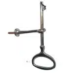 Toilettenzieher Jugendstil alt Messing vernickelt 14cm