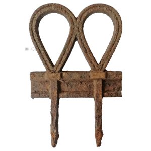 Beetumrandung Beetzaun antik Gusseisen Steckzaun alt 12.5x20cm