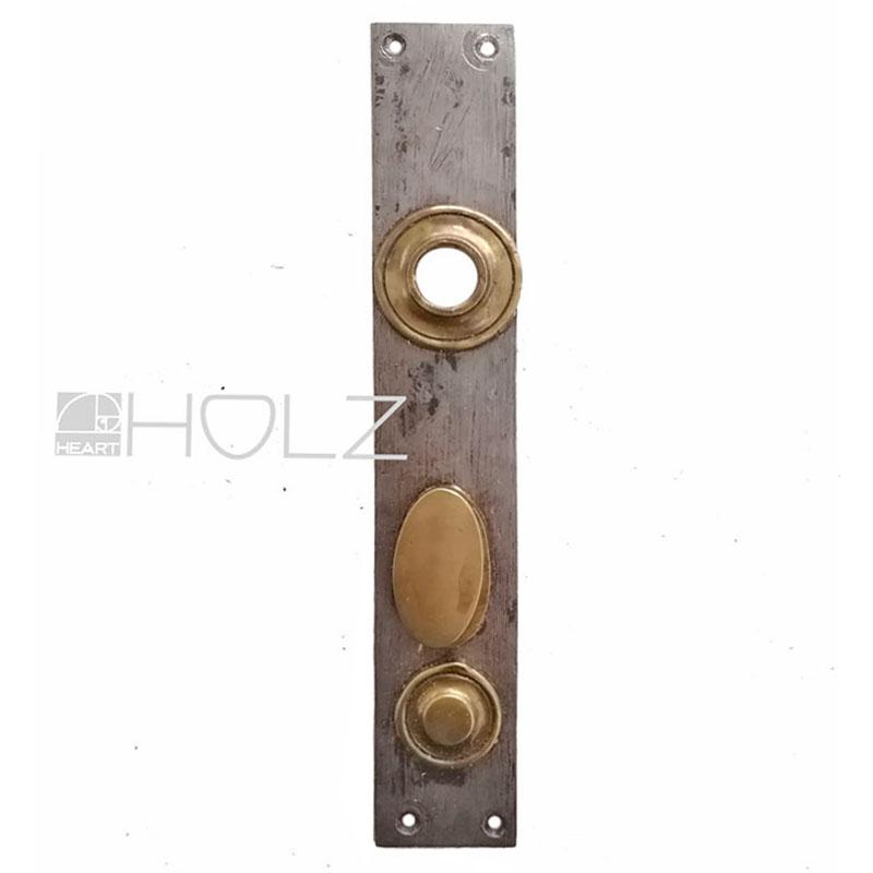 Langschild antik Stahl Einstemm alt Tür Türdrücker 16.6mm 72