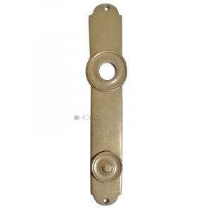 Langschild Biedermeier alt antik halbrund Türdrücker 17.2mm