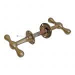 Türknaufgarnitur Biedermeier Drehgriff alt antik Rosetten 8er Vk