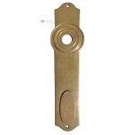 Langschild antik Biedermeier alt Türdrücker 15.5mm 85