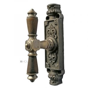 Basküle antik Fenstergetriebe alt Blatt Fensterolive Würfel vernickelt