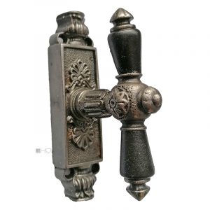 Basküle antik Fenstergetriebe Eisen neo barock alt Fensterolive Blüte Stern