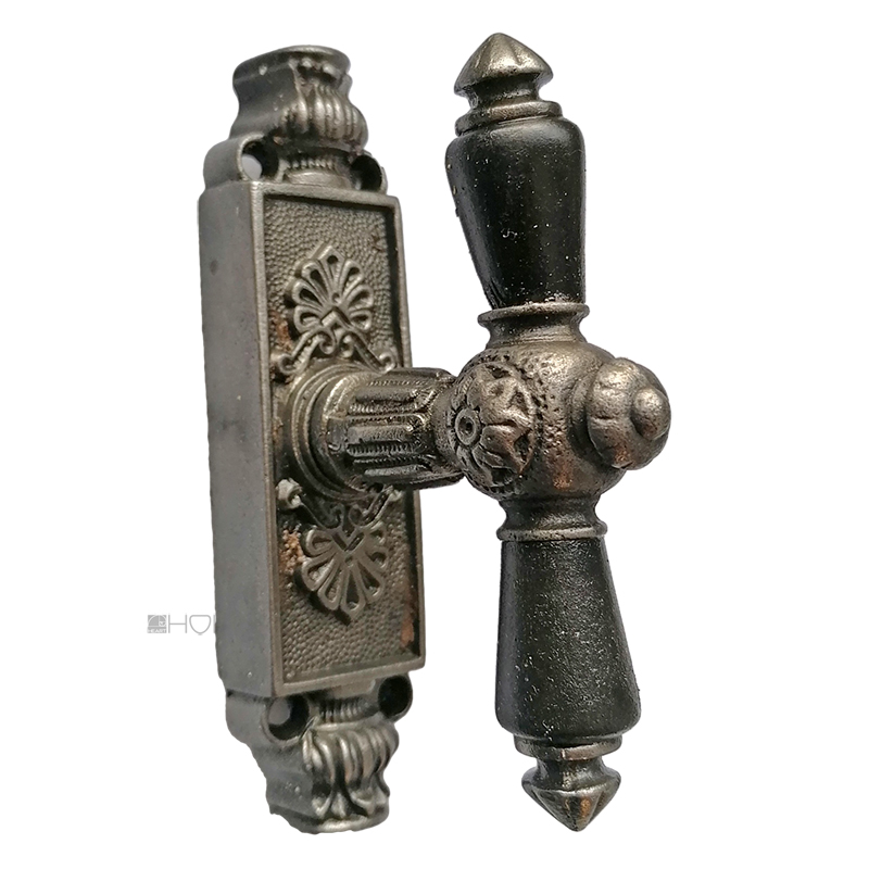 Basküle antik Fenstergetriebe Eisen neo barock alt Fensterolive Blüte Stern