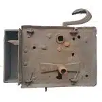 Kastenschloss antik Knebeldrücker alt geschmiedet Tür links alt Barock 79/9/55